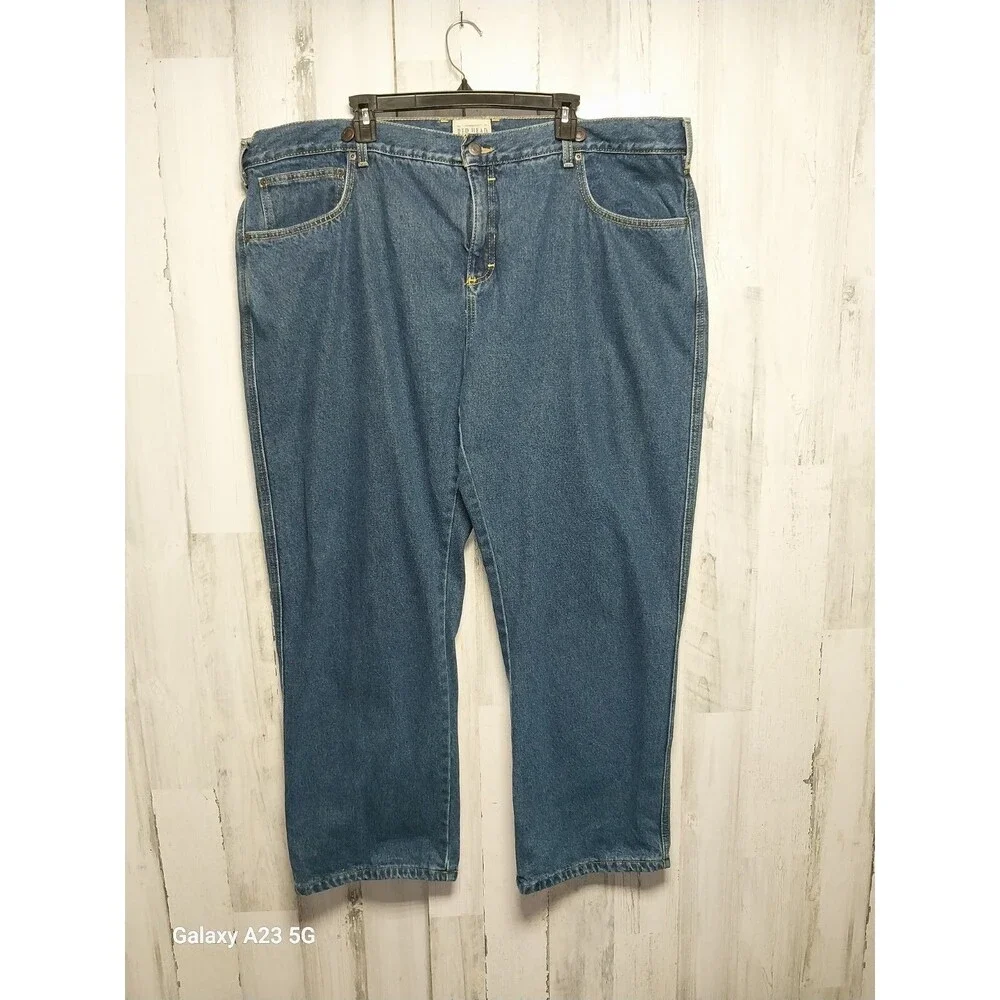 Red Head Flannel Lined Jeans Dark Blue Color Size 44x30 (46x31 Actual)